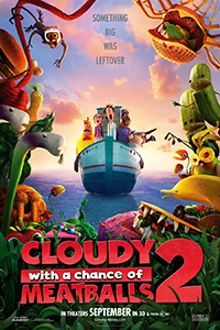 Movie poster for Cloudy with a Chance of Meatballs 2